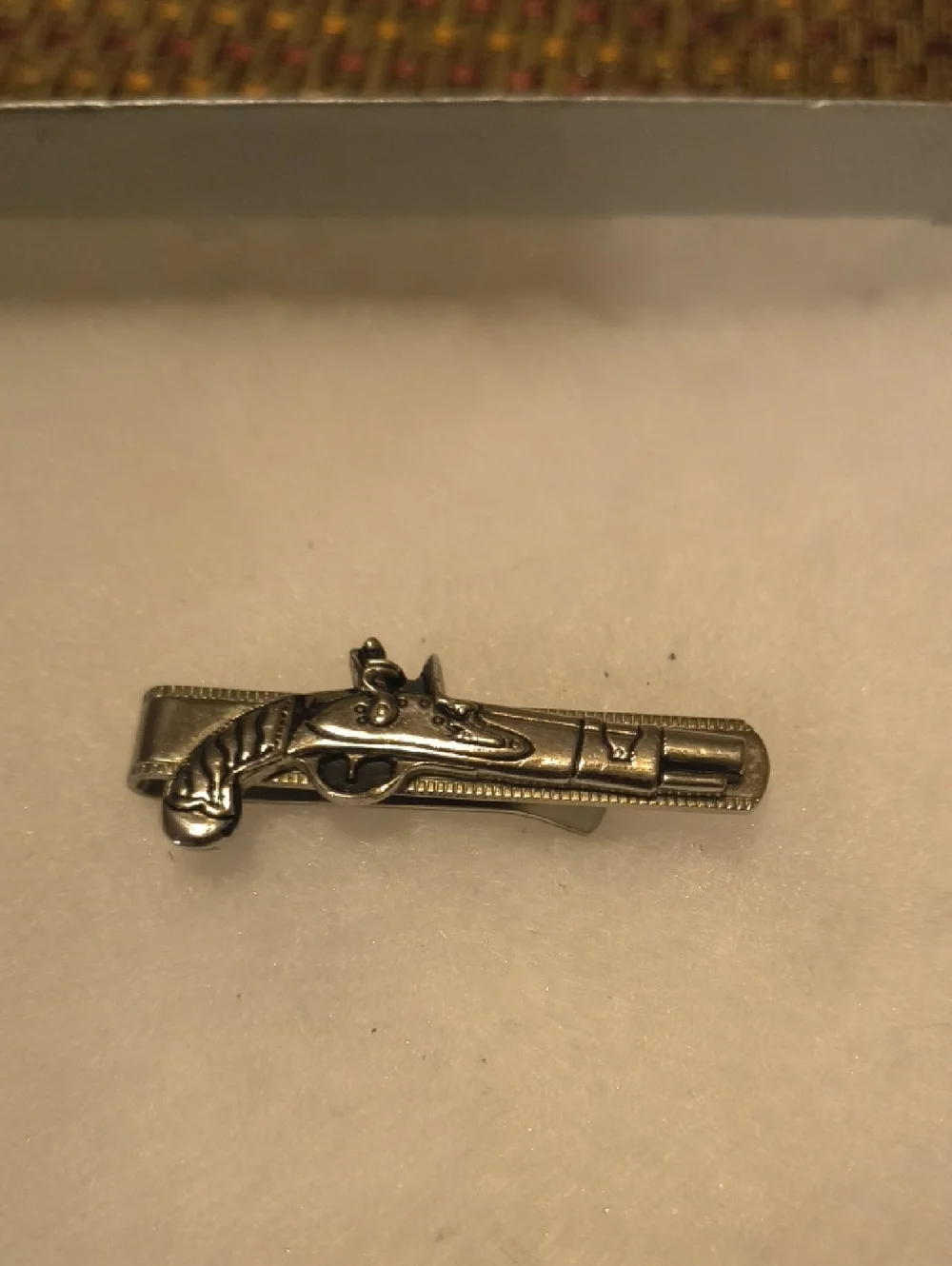 Silver Pistol Money Clip - Classic Firearm Design